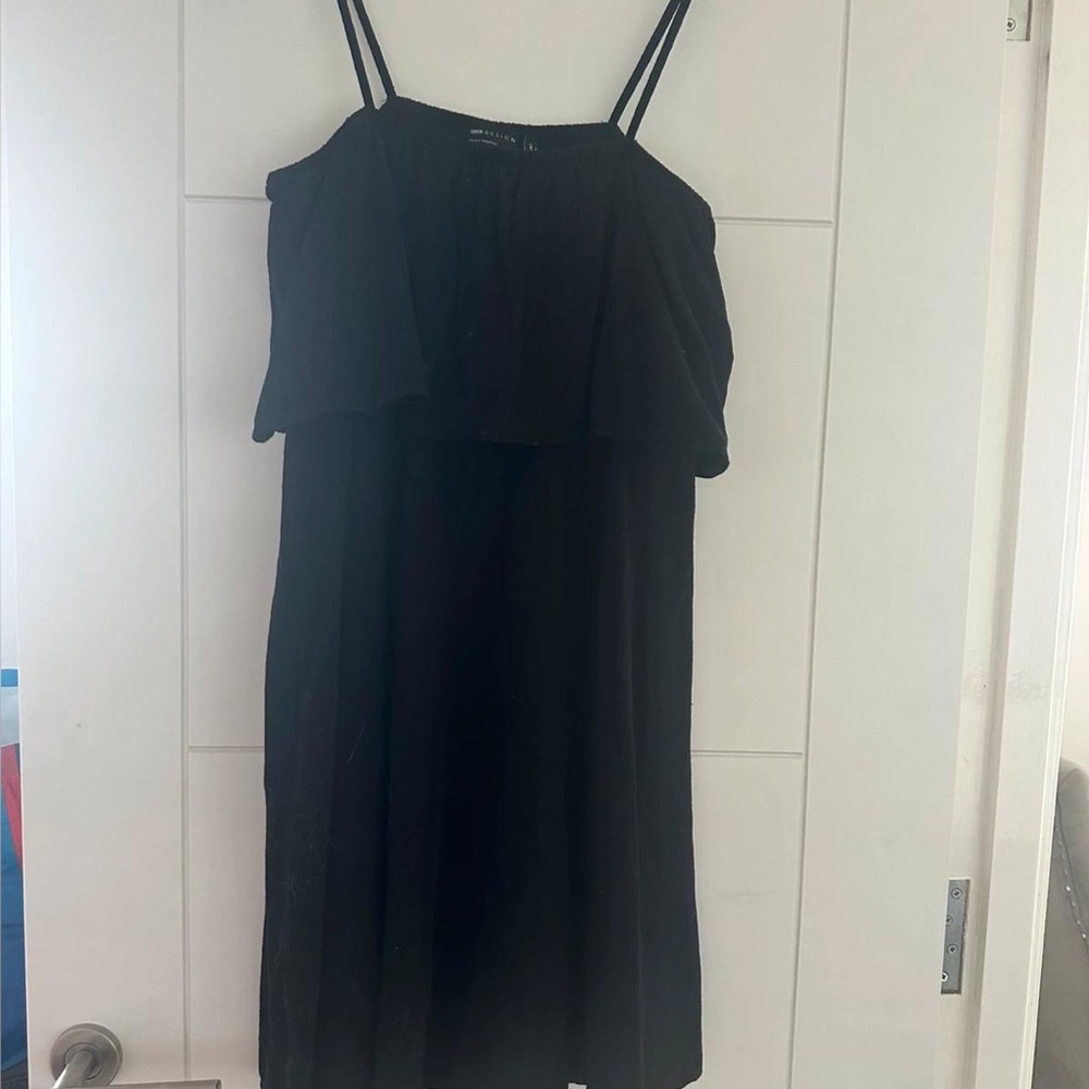 ASOS Black Ruffled Tiered Sundress